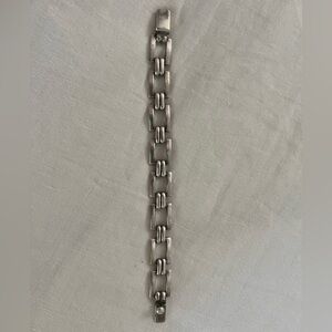 Sterling Silver Rectangle Chain Link Bracelet